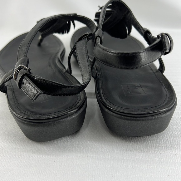 ๐2/$25 ๐ Fit Flop Tia Feather Back Strap Sandals in Black - Picture 5 of 7